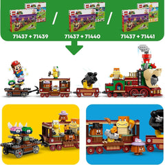 LEGO Super Mario Express Bowser Train Kids Kalandjátékkészlet Hammer Brother 2 gumival és 2 parapunctures Nintendo ajándék fiúknak lányoknak játékosoknak 71437 építőkészlet Besuche den LEGO-Store