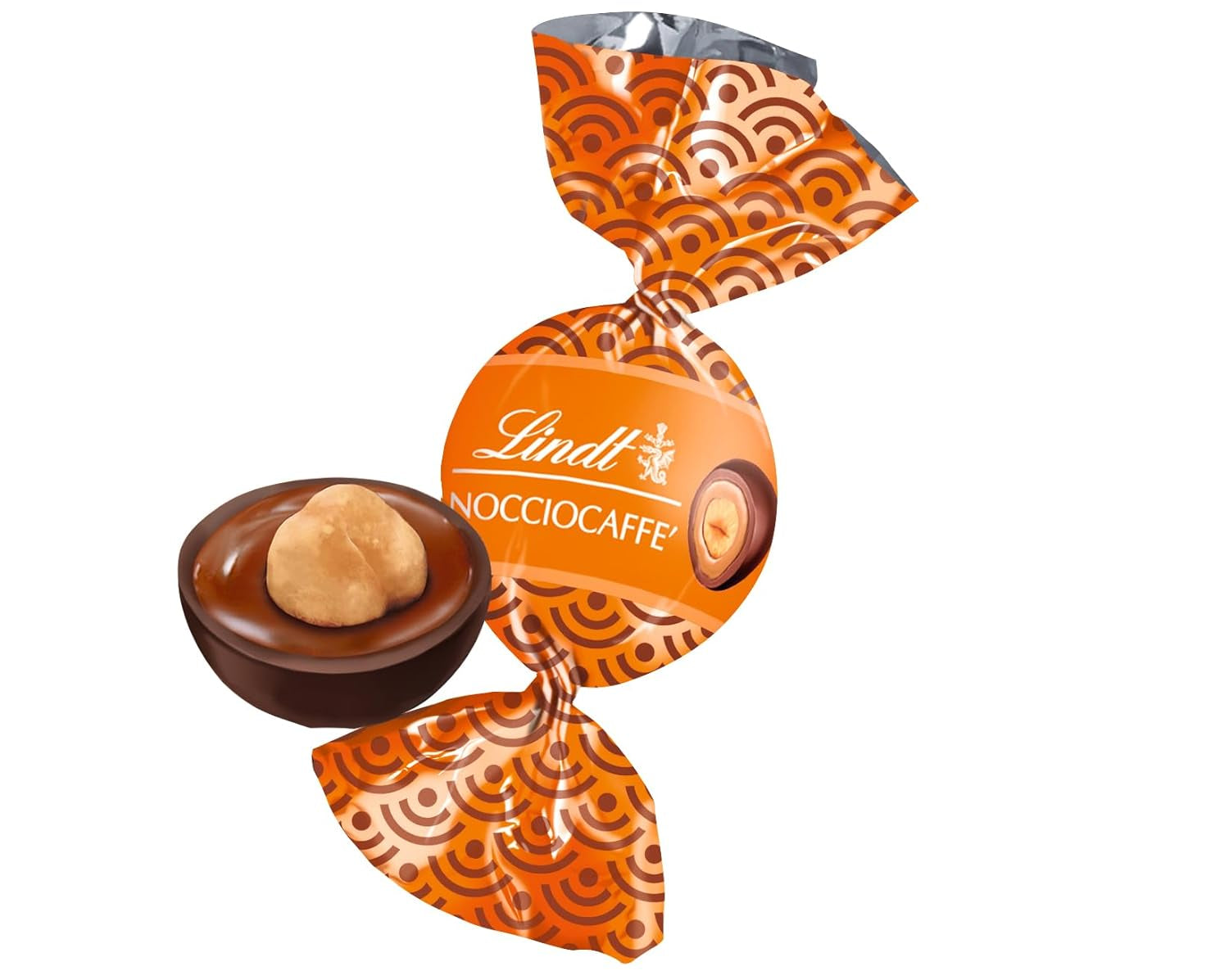 Lindt Roulette Ball Nocciolatte, tejcsokoládé mogyorókrémes töltelékkel és egész mogyoróval, 3000g