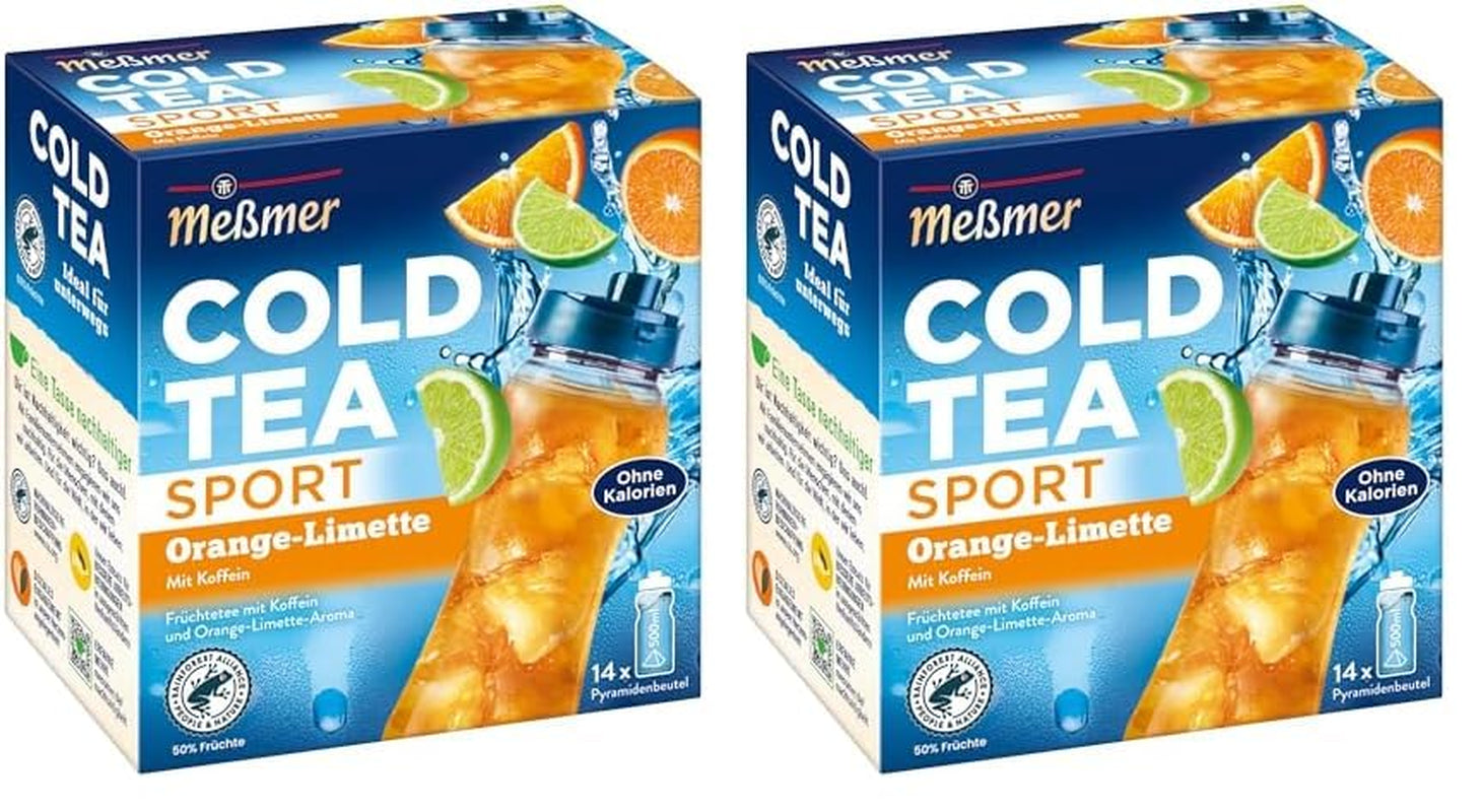 Meßmer Cold Tea Sommer-Beere | 14 pliculețe piramidale | Fără gluten | Fără lactoză | Vegan
