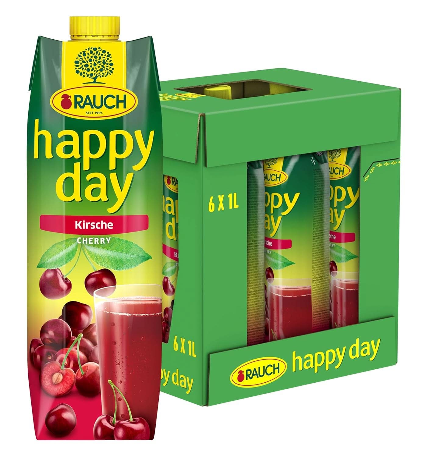 Rauch Happy Day Cherry | Válogatott meggyből | 6X 1 literes, Tetra Prisma Naty Shop alapértelmezett cím