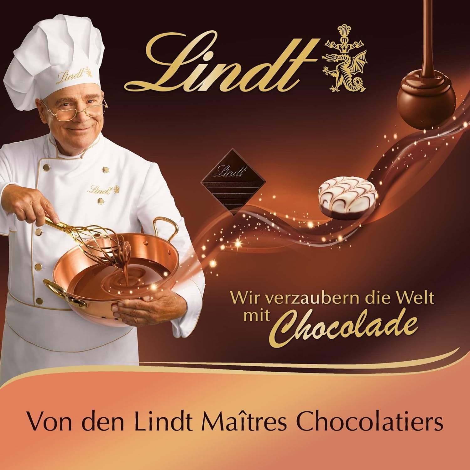 Lindt csokoládé | Kreol pralinédoboz | 100g | 9 praliné 4 ízletes választékban, 100% finom kakaóból, alkohol nélkül | Csokoládé ajándék készlet