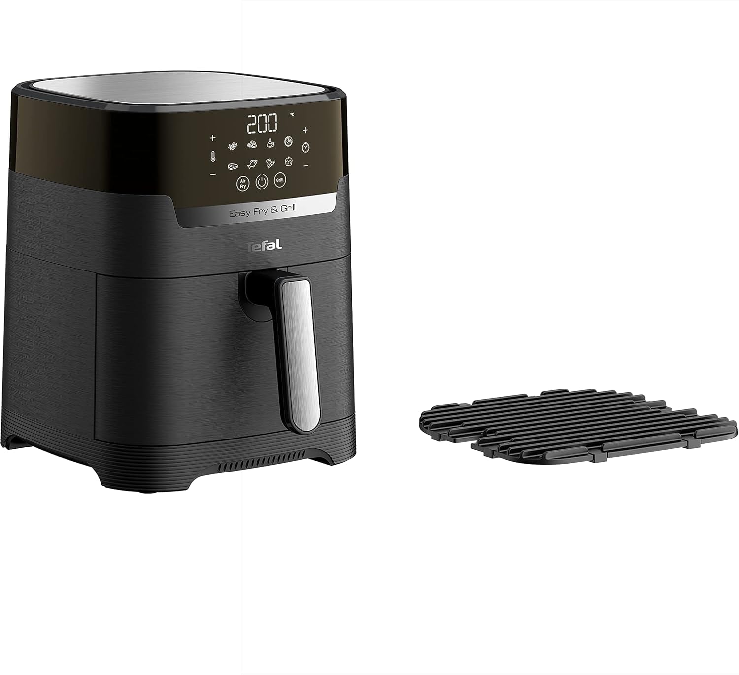 Tefal Easy Fry Max EY2458, 5 liter, forró levegős sütő, 10 automata főzési program, digitális érintőképernyő Készülékek Naty Shop Fekete Single - Ablak nélkül 4,2L