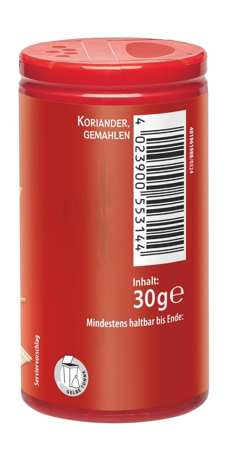 Bambuszkert - Koriander gemahlen | Vegán, természetes összetevők | 30 g adagban
