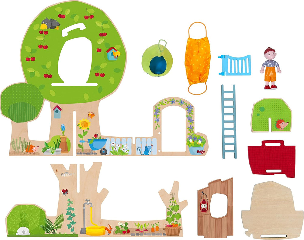 HABA 306716 - Little Friends – Garten & Wald, Zubehör für Biegepuppe ab 3 Jahren, grün