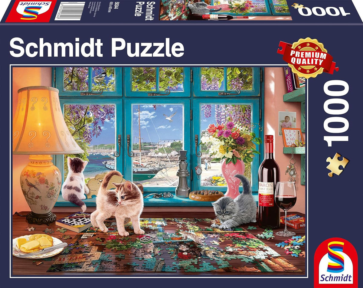 Schmidt Spiele 58344 A kirakós asztalnál, 1000 darabos puzzle Puzzle Naty Shop Alapértelmezett cím