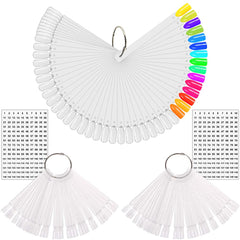 150 Stück Nail Art Tips Ring Stick,  Transparent Farbe Karte Platten Nagellack Display Ring Sticks, Nagel Salon Übungen Display Nail Tips