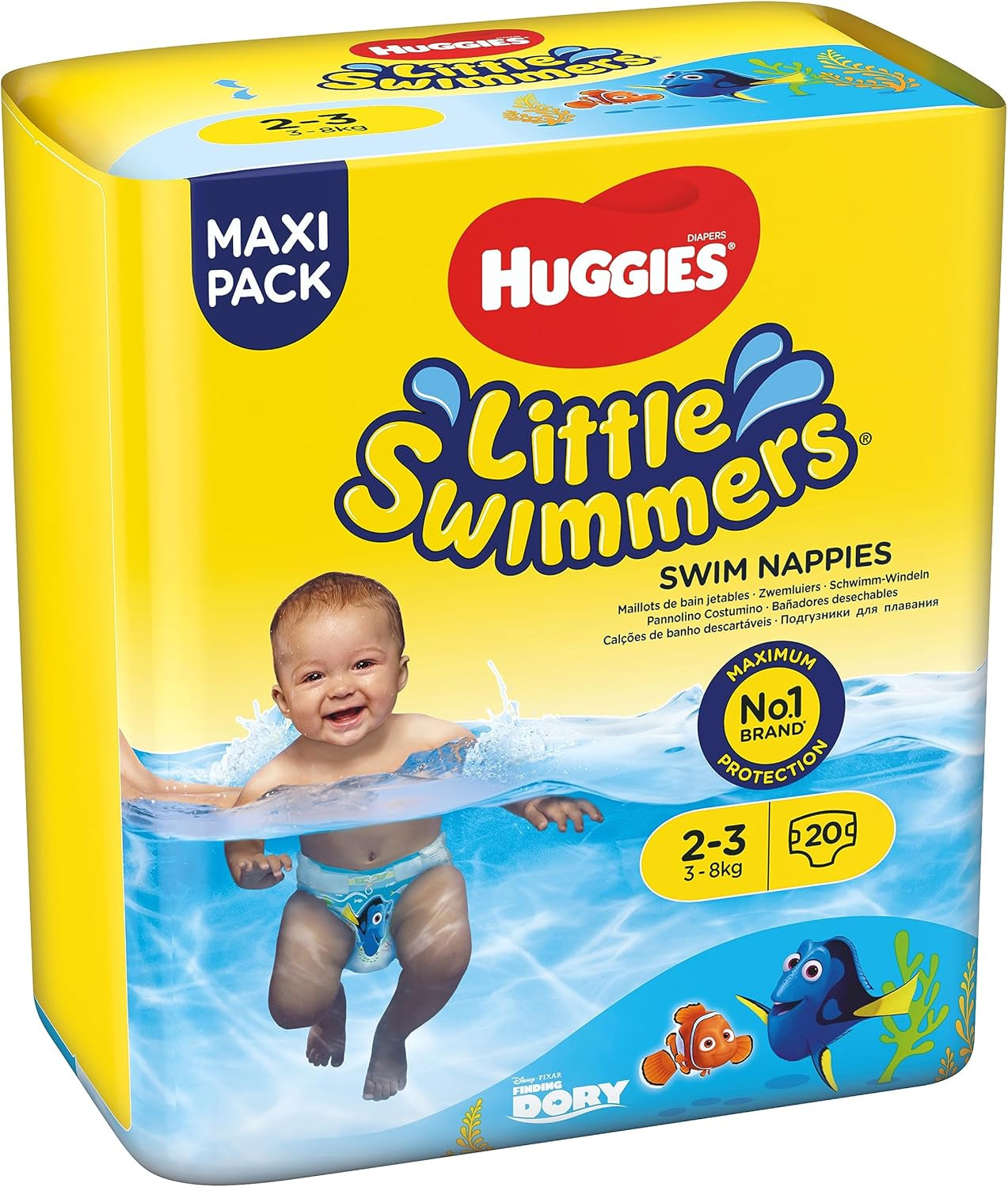 Huggies Little Swimmers Schwimmwindeln, Größe 2-3 (3-8 kg), 1 Packung mit 20 Stücke