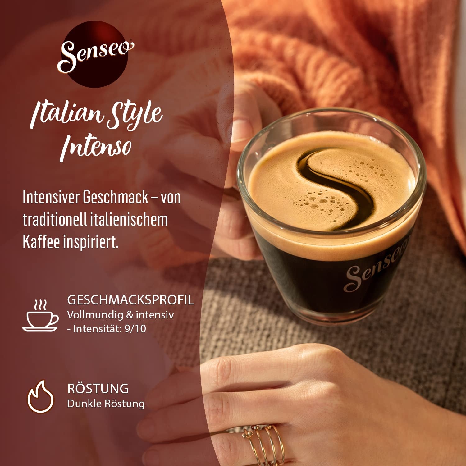 Senseo Pads Italian Style Intenso, 5 x 16 Getränke, 80 Kaffeepads