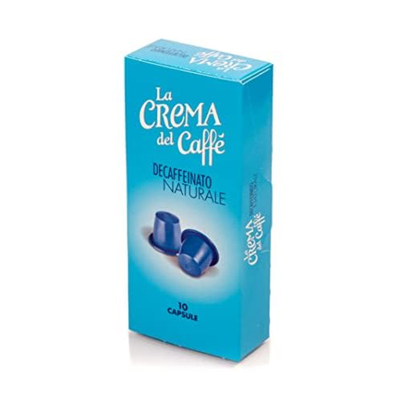 La Crema del Caffè Decaffeinato Naturale, 120 Nespresso-kompatible Koffeinfrei Kaffeekapseln mit Vollmundigen und Ausgewogenen Geschmack und Aroma von Schokolade und Gewürzen