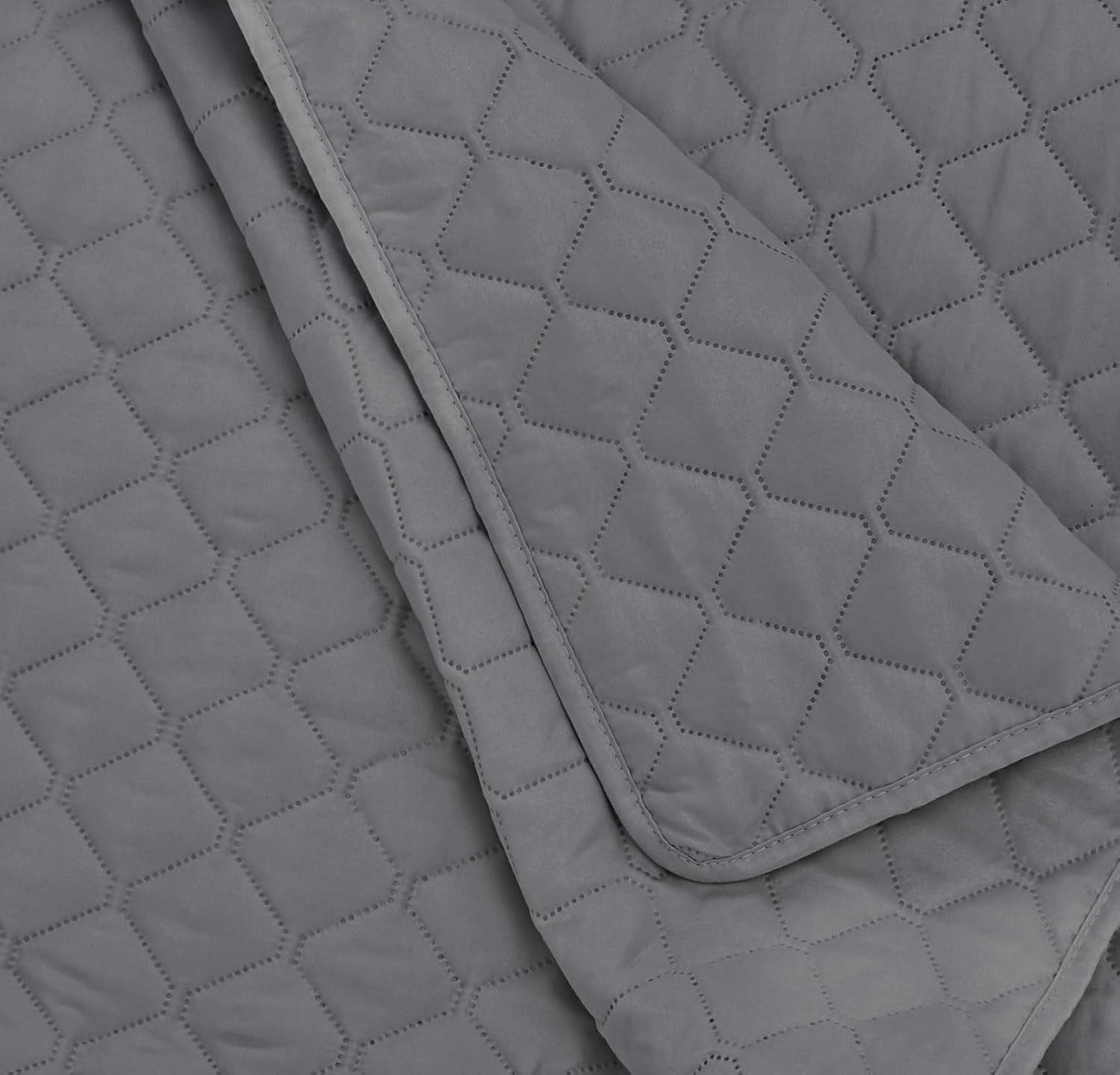 Amazon Basics túlméretezett paplan domborművel, 170 X 210 cm, sötétszürke gyémánt mintás Ágyak és Takarók Besuche den Amazon Basics-Store