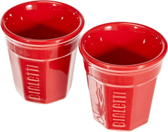 Bialetti - Mini Express Kandisky: Set Moka include aparat de cafea pentru 2 cești (90ml) + 2 cești de espresso, roșu, aluminiu