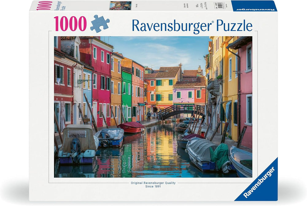 Ravensburger Puzzle 12000623 - Burano în Italia - puzzle jigsaw de 1000 de piese pentru adulți și copii de peste 14 ani, Puzzle Naty Shop