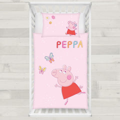 Peppa Pig gyerek ágyneműgarnitúra, 100 x 135 cm és 40 x 60 cm, pamut Ágynemű - gyermek Naty Shop