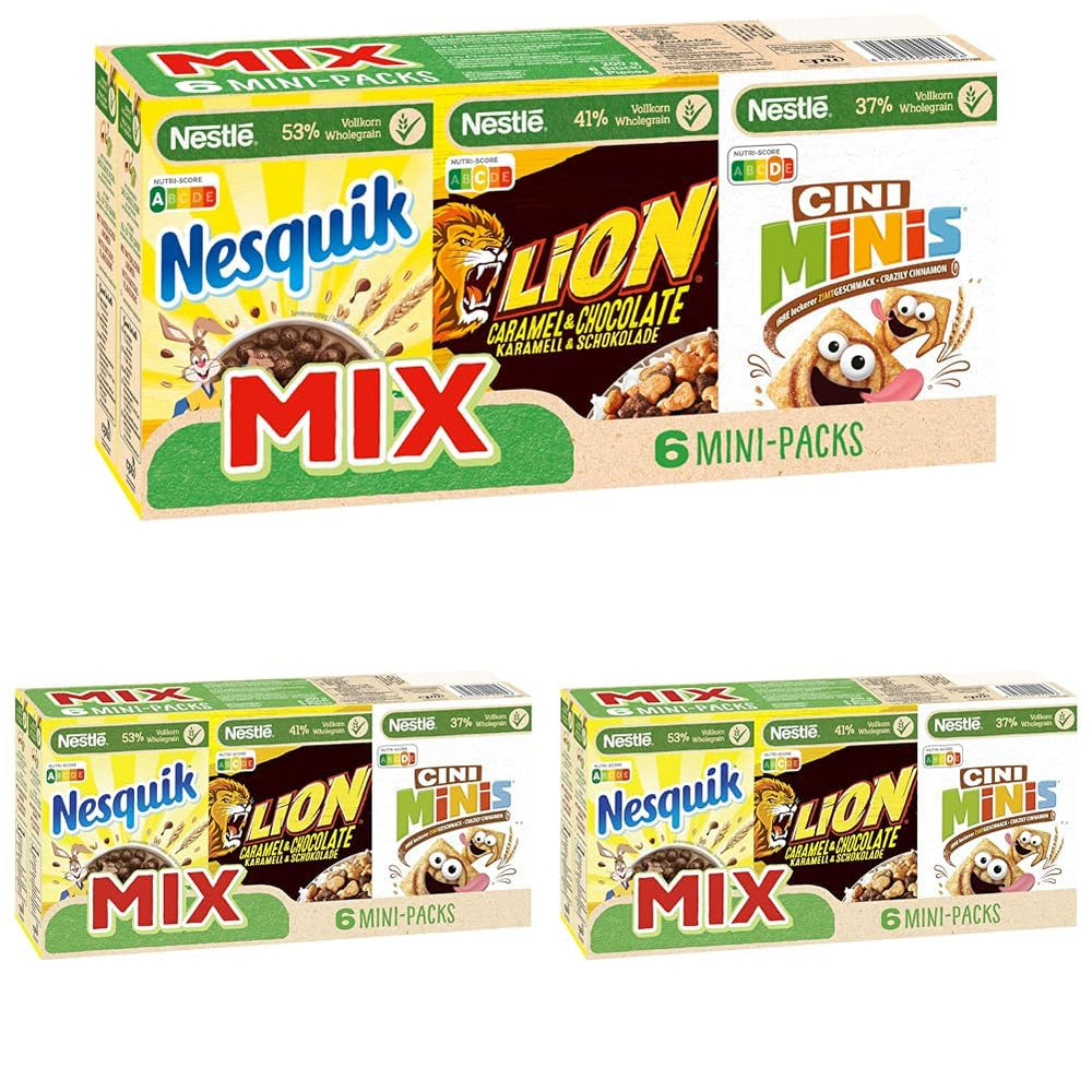 Nestlé Mix gabonapehely mini csomagok, 6 darab, 1 csomag (1x200g-tól 4x30g-ig, 2x40g-ig)