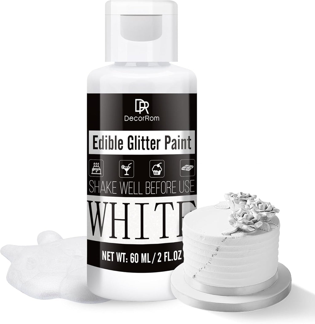 Sclipici comestibil lichid - 6 culori colorant alimentar metalic cu sclipici pentru decorarea torturilor, copt, brioșe - Pudră metalică comestibilă cu sclipici lichid pentru biscuiți DIY, fondant, prăjituri