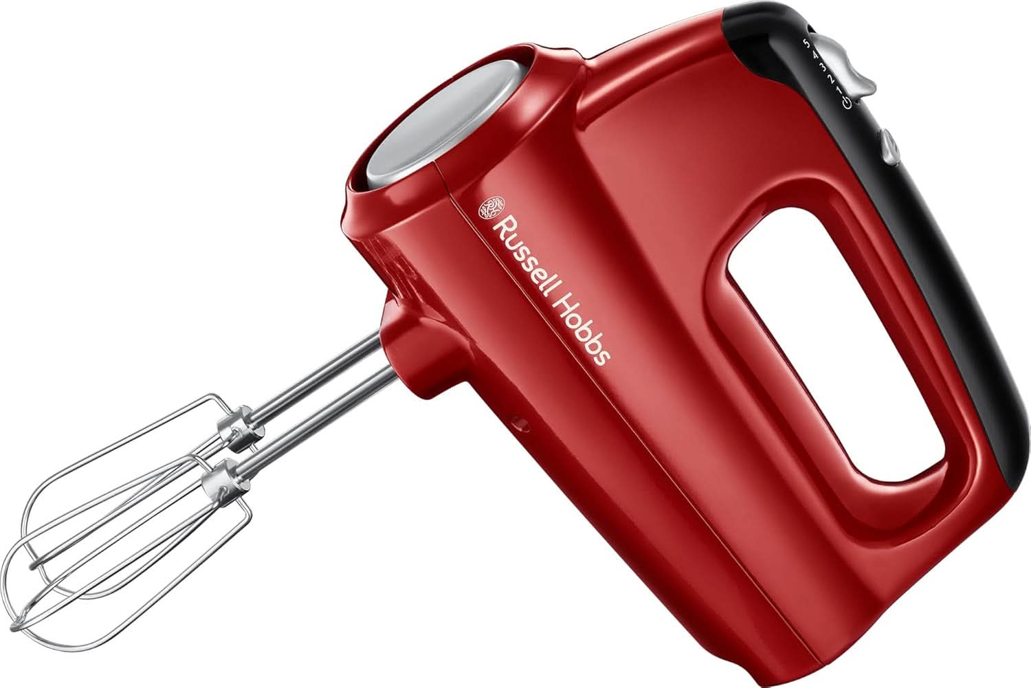 Russell Hobbs Handmixer [Handrührgerät] Desire Rot (5 Geschwindigkeitsstufen+Turbofunktion, 2 Spülmaschinengeeignete Rührbesen & Knethaken, Auswurftaste, Aufrechte Parkposition) Handrührer 24670-56 Handrührer 24670-56 Handmiingxsire Bucatarie Natyre