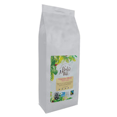 Boabe de cafea espresso, amestec de 1 kg, prăjire medie, cafea organică Fairtrade, cultivată la umbră, prietenoasă cu păsările, boabe întregi, greutate netă 1 kg