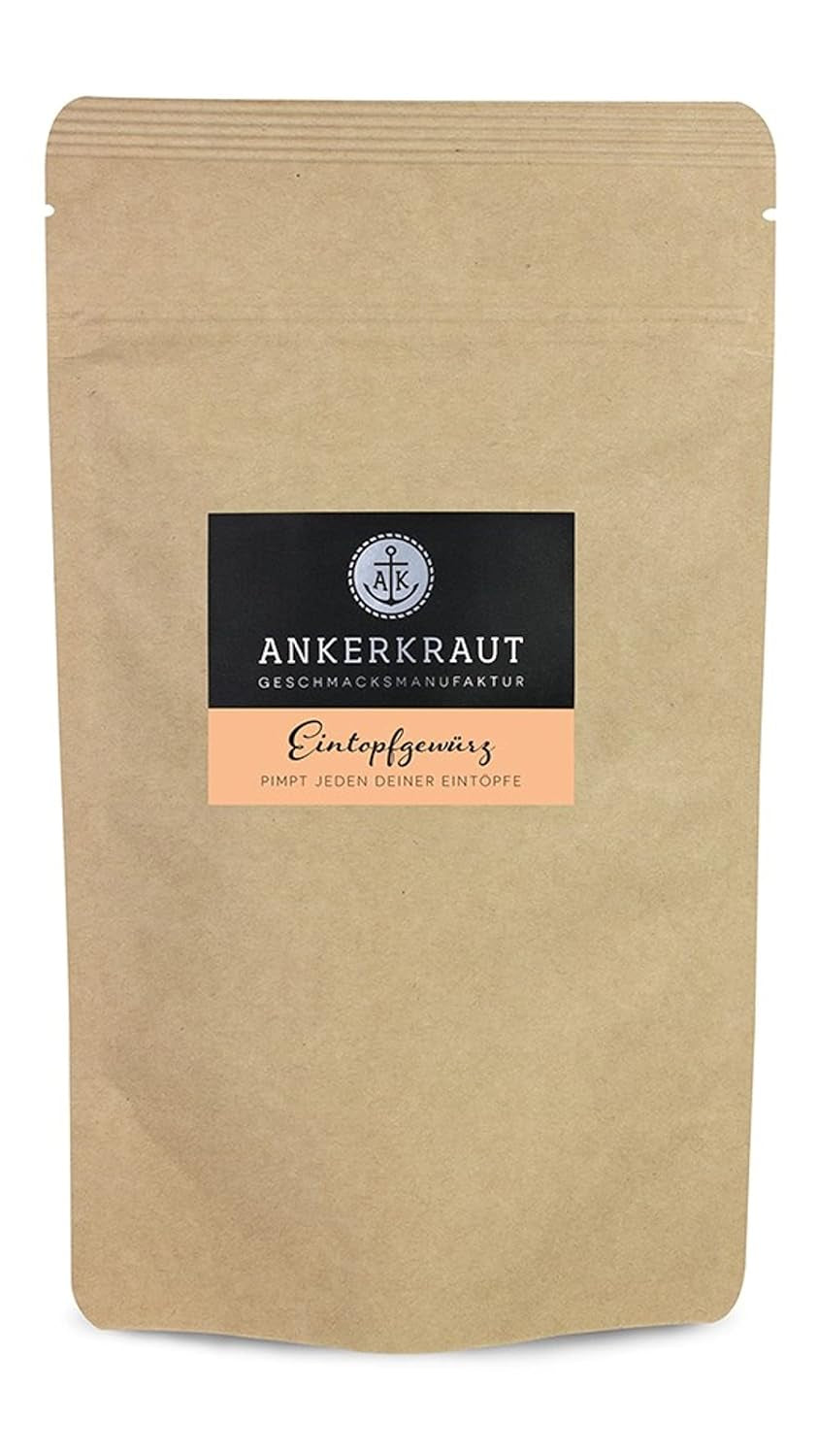 Ankerkraut Eintopf, Linsen, Beans and Gemüse, Gewürz-Mischung, Vielfalt für jeden Gesmack, ohne Gesmackverstärker, lecker schmecker, 90 g parafa üvegben