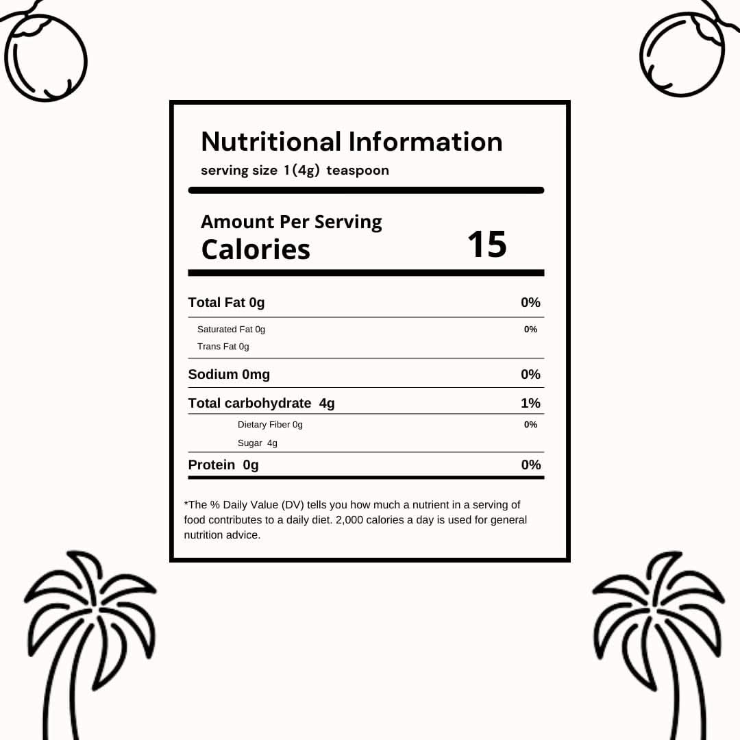 SVATV Barna pálmacukor por, 227 gramm Sweeteners Naty Shop