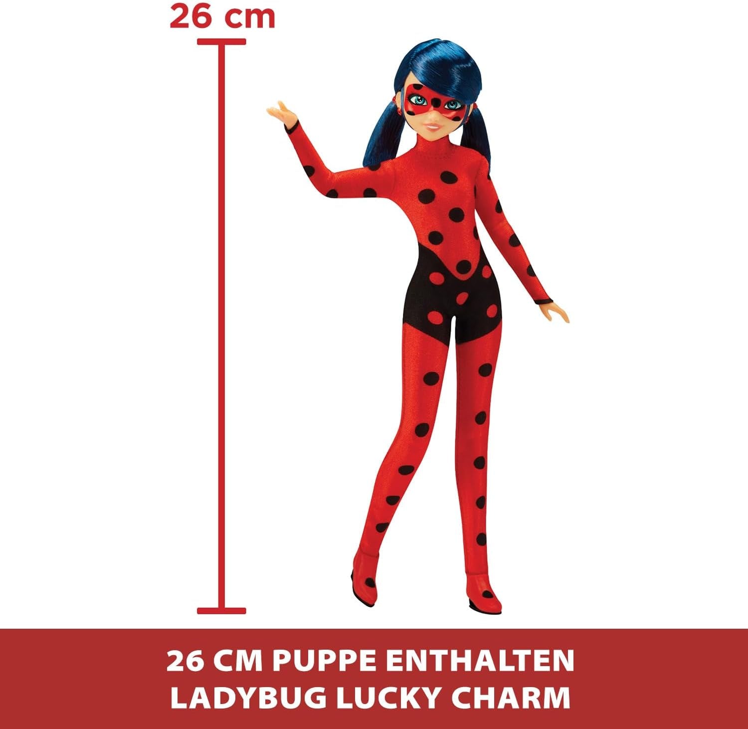 Bandai - Miraculous Ladybug - Scuter Miraculous Switch'n Go + păpușă articulată Ladybug Lucky Charm 26 cm - P50668