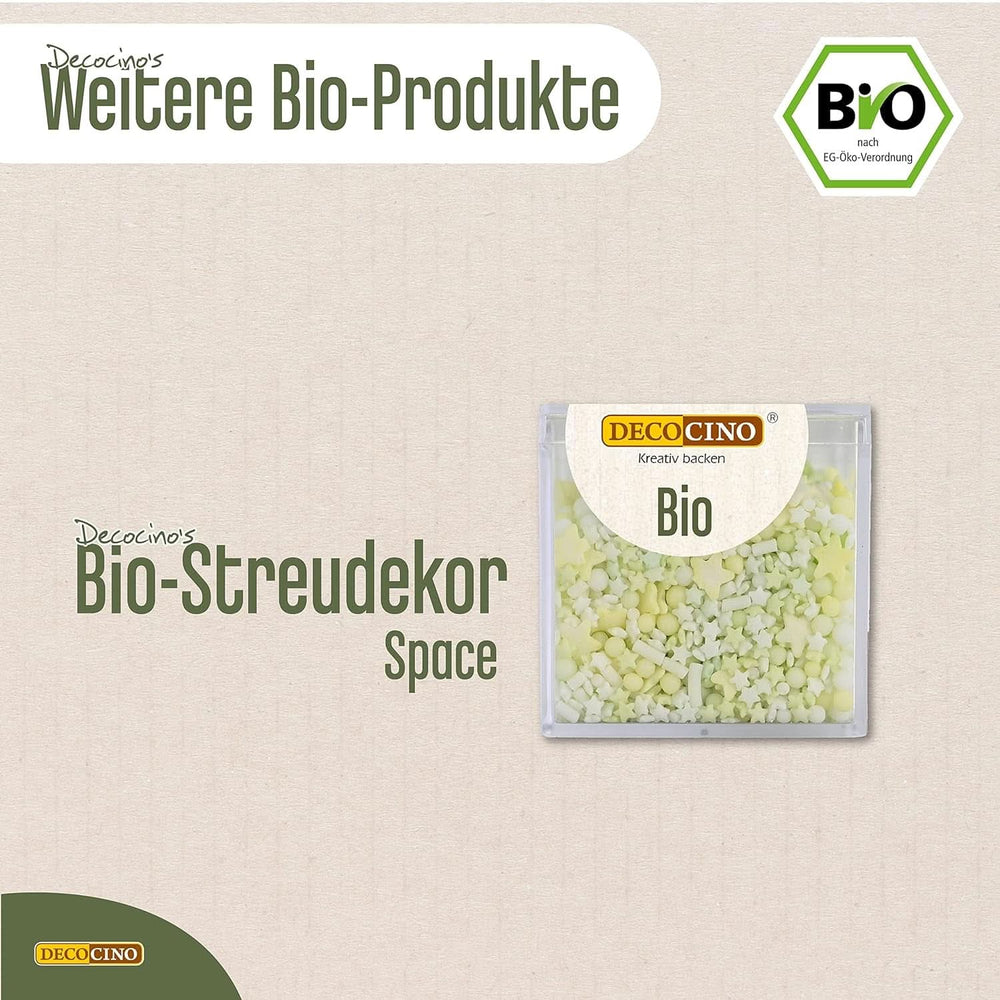 DECOCINO Organic Sprinkle Stars, 50 grammos Sprinkles Naty Shop