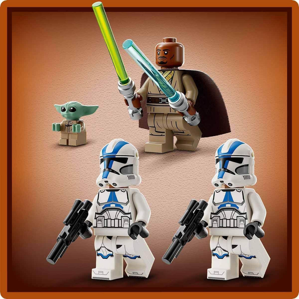LEGO Star Wars Escape a BARC Speederrel, a Mandalorian szett, játékkerékpár oldalkocsival, Kelleran Beq és Grogu figurákkal, ajándék fiúknak és lányoknak 8 éves kortól 75378 Építőkészletek Beuche den LEGO-Store