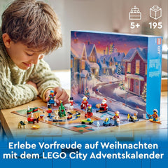 LEGO City Adventi naptár 2024, Adventi ajándék gyerekeknek 5 éves kortól, 24 meglepetés, minifigurák karácsonyi overallban, Mikulás és Mikulásné, karácsonyi ajándék 60436 Építőkészlet Besuche den LEGO-Store