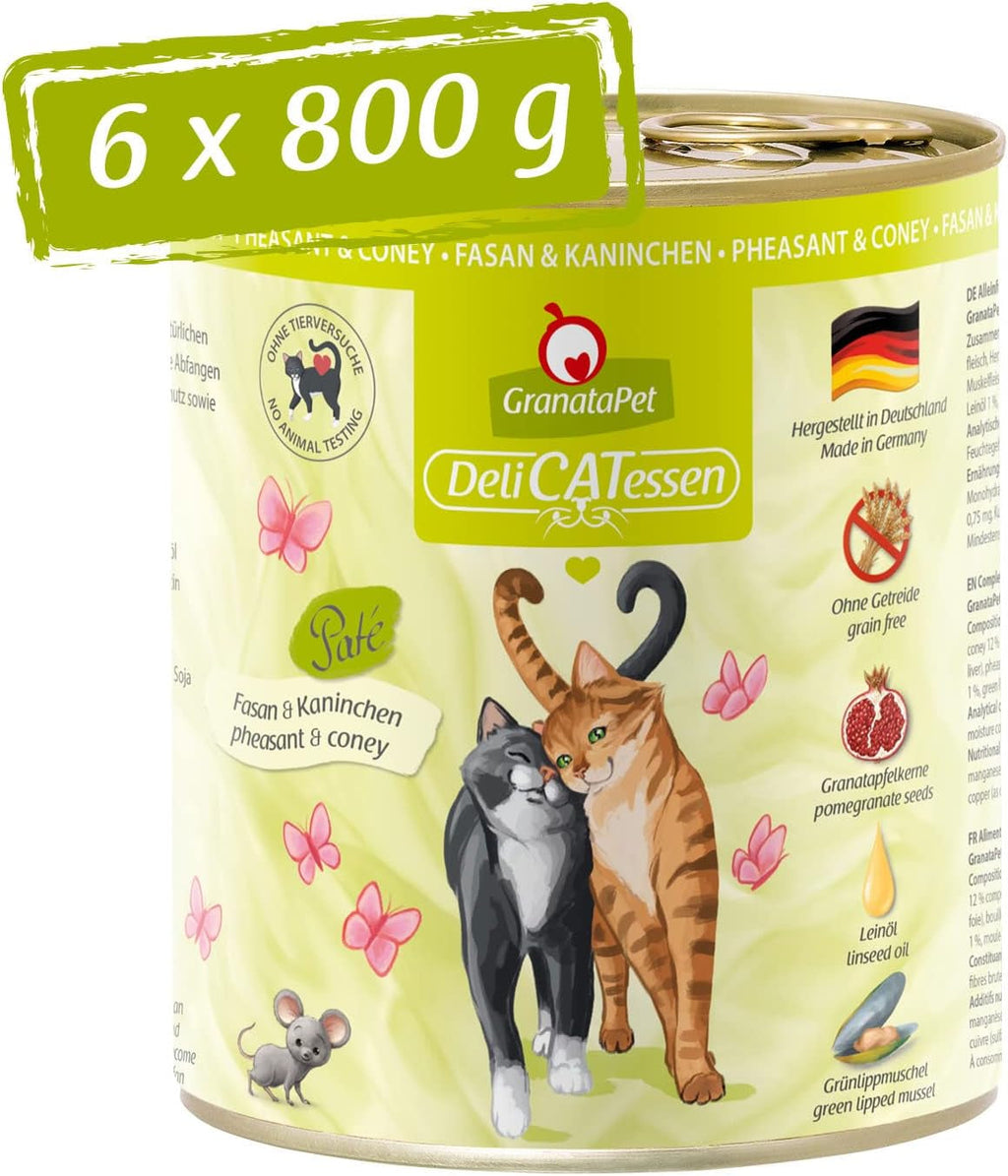 Granatapet Delicatessen Chicken PUR, hrană umedă pentru pisici, hrană fără cereale & fără zahăr adăugat, hrană pentru pisici cu conținut ridicat de carne & uleiuri de înaltă calitate, 6 X 400 G