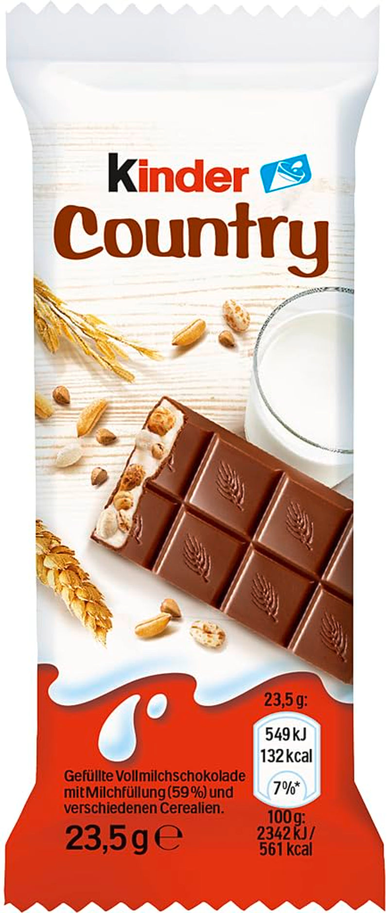 Kinder Country rudak, 9 rúd, 212 g