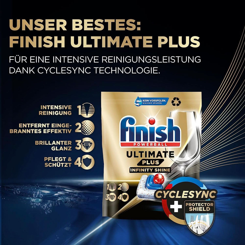 Finish Classic por alakú mosogatószer – foszfátmentes mosogatószer – 6,5 kg, nagy csomag (5 x 1,3 kg) Naty Shop konyhai mosogatószer