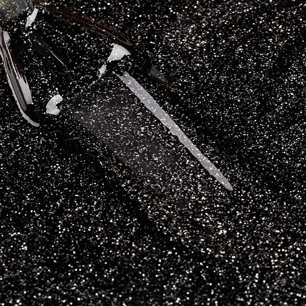 Bluesky Kids körömlakk - Rockstar, fekete csillogás, könnyen eltávolítható, nem mérgező, vízbázisú, szagtalan - ingyenes körömlakk gyerekeknek, 5 ml, 1 csomag