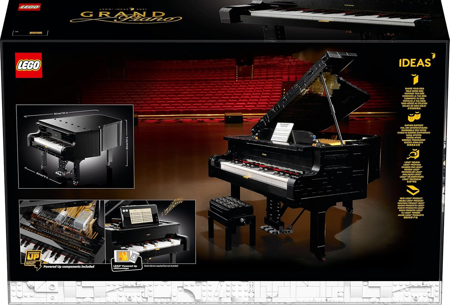 LEGO Ideas koncertszárny (21323); Bauset; Ihr eigener Konzertflügel; tolles Modellbauprojekt becsült Pianisten, Musiker, Musikliebhaber oder Bastler (3.662 Teile)