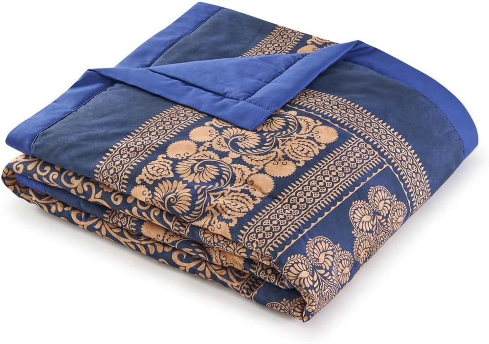 BASSETTI kockás pamut TORCELLO szín SÖTÉKKÉK B1 135X190 méret Paplanok és paplanok Naty Shop