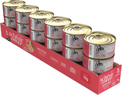 Silver, Pui cu Mousse de Rață și Fileuri, Hrană Umedă Completă pentru Pisici Senior, Fără Cereale, Suport Imunitar, Sursă de Umiditate, 12 x 70g