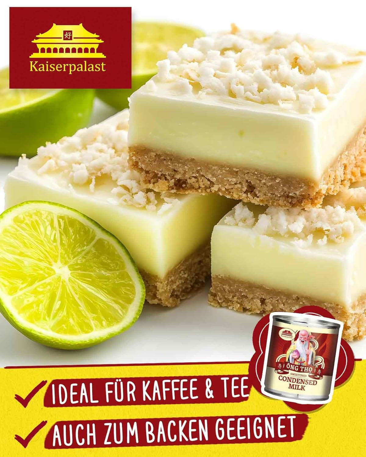 Kaiserpalast sűrített tej 8% Fettanteil, gesüßt, zum Süßen von Kaffee und Tea oder zum Kochen und Backen, 1 x 397 g