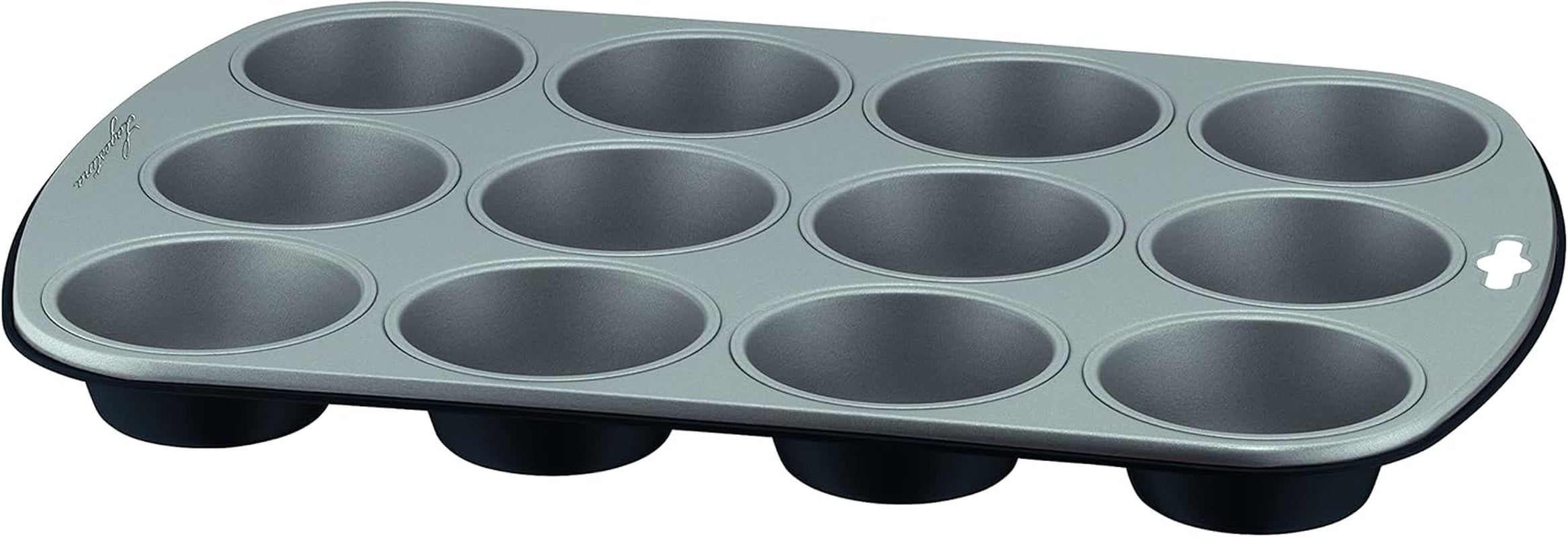 Gustosa Backform 12 Muffin Aus Stahl, Antihaftbeschichte, Für Backofen, Schwarz, 38 X 27 cm Sütőformák és tálcák Naty Shop