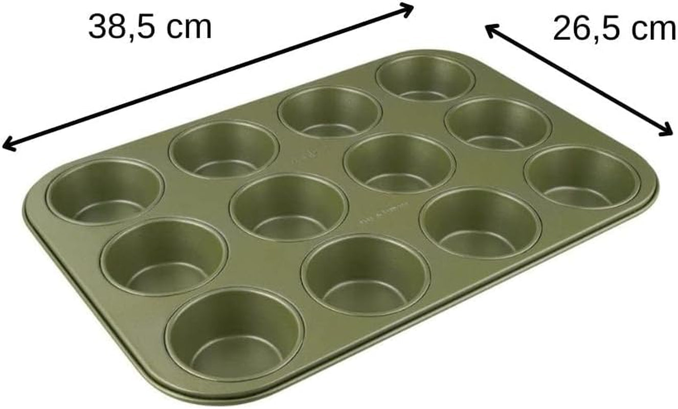Zenker Muffinform Für 12 Stück – Ressourcenschonende Und Klimaneutrale Backform Für Muffins Und Cupcakes – 12Er Muffinblech Mit Veganer Antihaftbeschichtung Formák és tálcák sütéshez Naty Shop