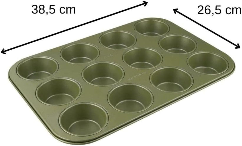 Zenker Muffinform Für 12 Stück – Ressourcenschonende Und Klimaneutrale Backform Für Muffins Und Cupcakes – 12Er Muffinblech Mit Veganer Antihaftbeschichtung Formák és tálcák sütéshez Naty Shop