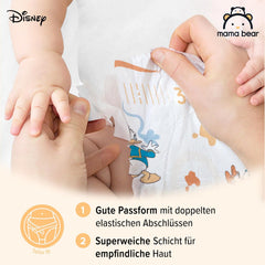 Amazon márka: Mama Bear Disney Ultra Dry pelenkák, 3-as méret (4-9 kg) - Havi doboz, fehér, 172 darab (2 86 darabos csomag)