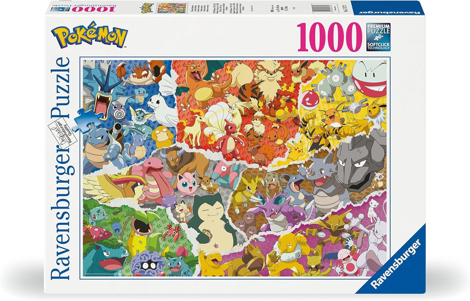 Ravensburger Puzzle 12000832 - Pokémon Adventure - 1000 darabos Pokémon puzzle felnőtteknek és 14 éven felüli gyerekeknek Puzzle Naty Shop Játékos kifinomultság