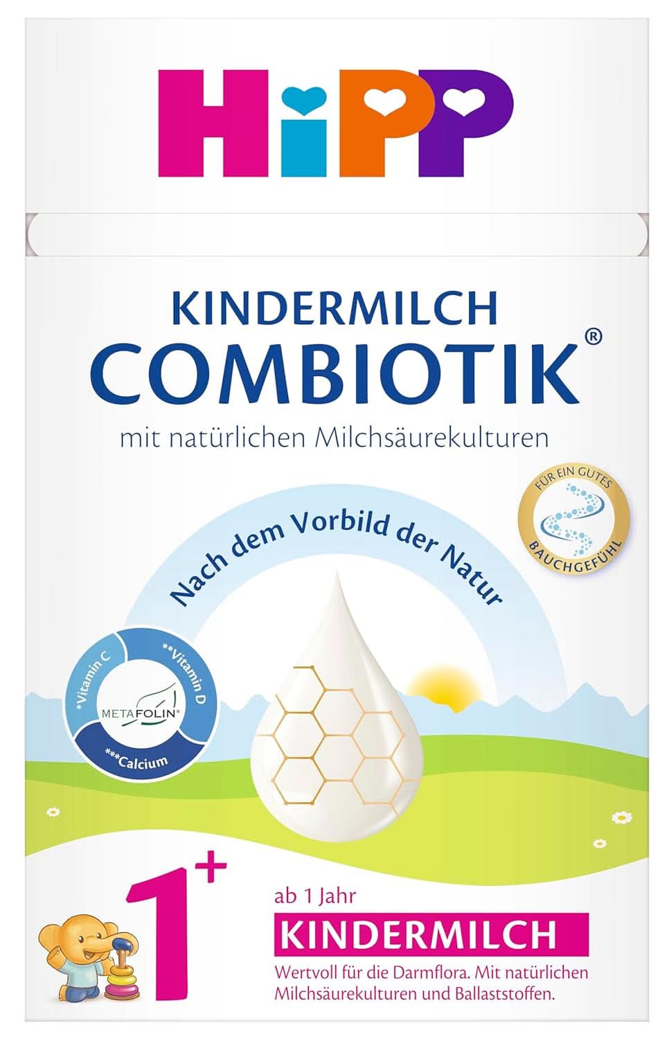 Hipp Milk Food Combiotik Babatej bio Combiotik 1+, 4 db-os (4X600G) Mother and Child Naty Shop csomag