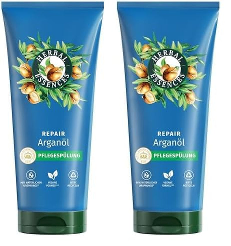 Herbal Essences Mască reparatoare pentru păr cu ulei de argan 300ml. De la păr deteriorat la păr mai neted și mai strălucitor. Îngrijire intensivă. Cu ingrediente de origine naturală. Vegan Masca de par Naty Shop 250 ml (pachet de 2) Clătire