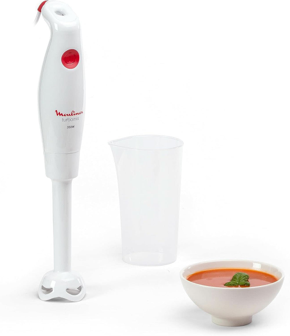 Állványkeverő Turbomix DD12A1 | 350 W | Ergonomikus markolat 2 Robusztus Zelkrom-Klingen | Spritzschutz | Spülmaschinenfeste Abnehmbare Teile | Weiß Mother and Child Naty Shop