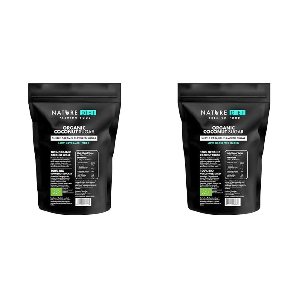 Bio kókuszcukor, karamell ízű, 1,5 kg Sweeteners Naty Shop