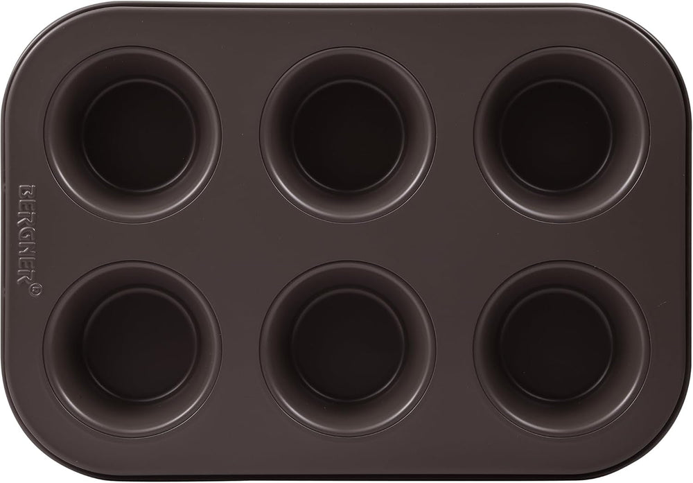 BERGNER BAKING LOVERS - Set Von 2 X 6 Cup Muffinformen - Kohlenstoffstahl Mit Ilag Essential, PFOA Frei, Leicht Zu Reinigen Formák és tálcák sütéshez Naty Shop