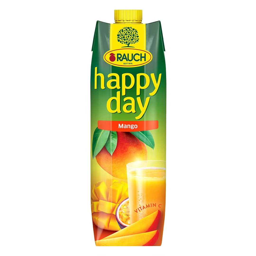 Rauch Happy Day Mango | Finomított ital passiógyümölccsel | Sok C-vitamin | 6 x 1 literes, Tetra Prisma Naty Shop