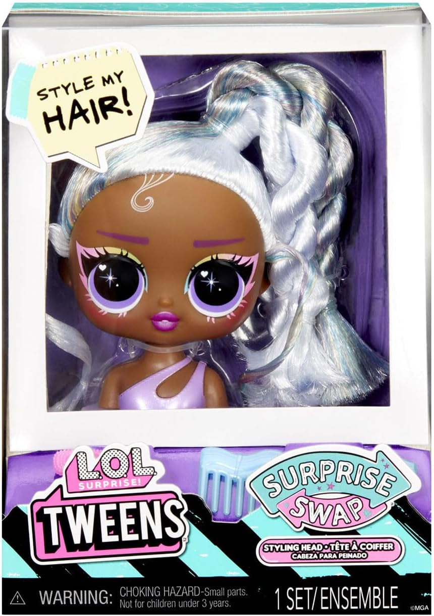 L.O.L. Meglepetés! Tweens Surprise Swap Series - Styling-Köpfe mit tollen Haar-Accessoires und wunderschönem Haar - Ideális a Kinder ab 4 Jahren, Mehrfarbig számára