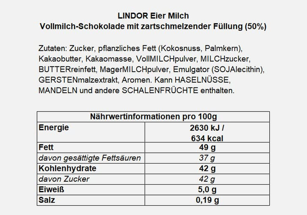 LINDOR tojás Lindt csokoládéval | 4 db 450 g-os doboz | LINDOR tojás szájban olvadó tejcsokoládéval, fehér, sötét és mogyorós töltelékkel | Húsvéti csokoládé | Ajándék csokoládé | Húsvéti tojás | Csokoládé tojás