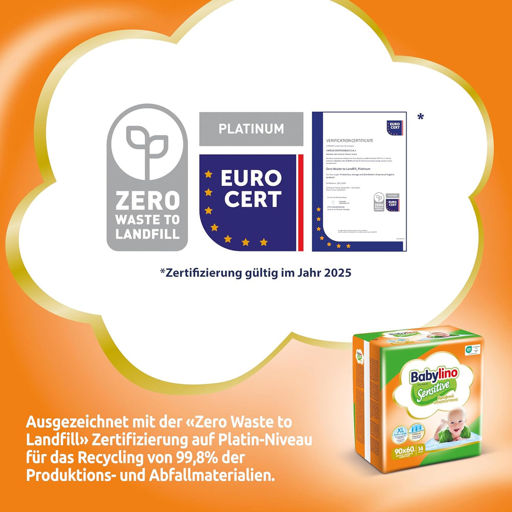 Sensitive nedves törlőkendők, 90 x 60 cm, extra nedvszívó, 14 db