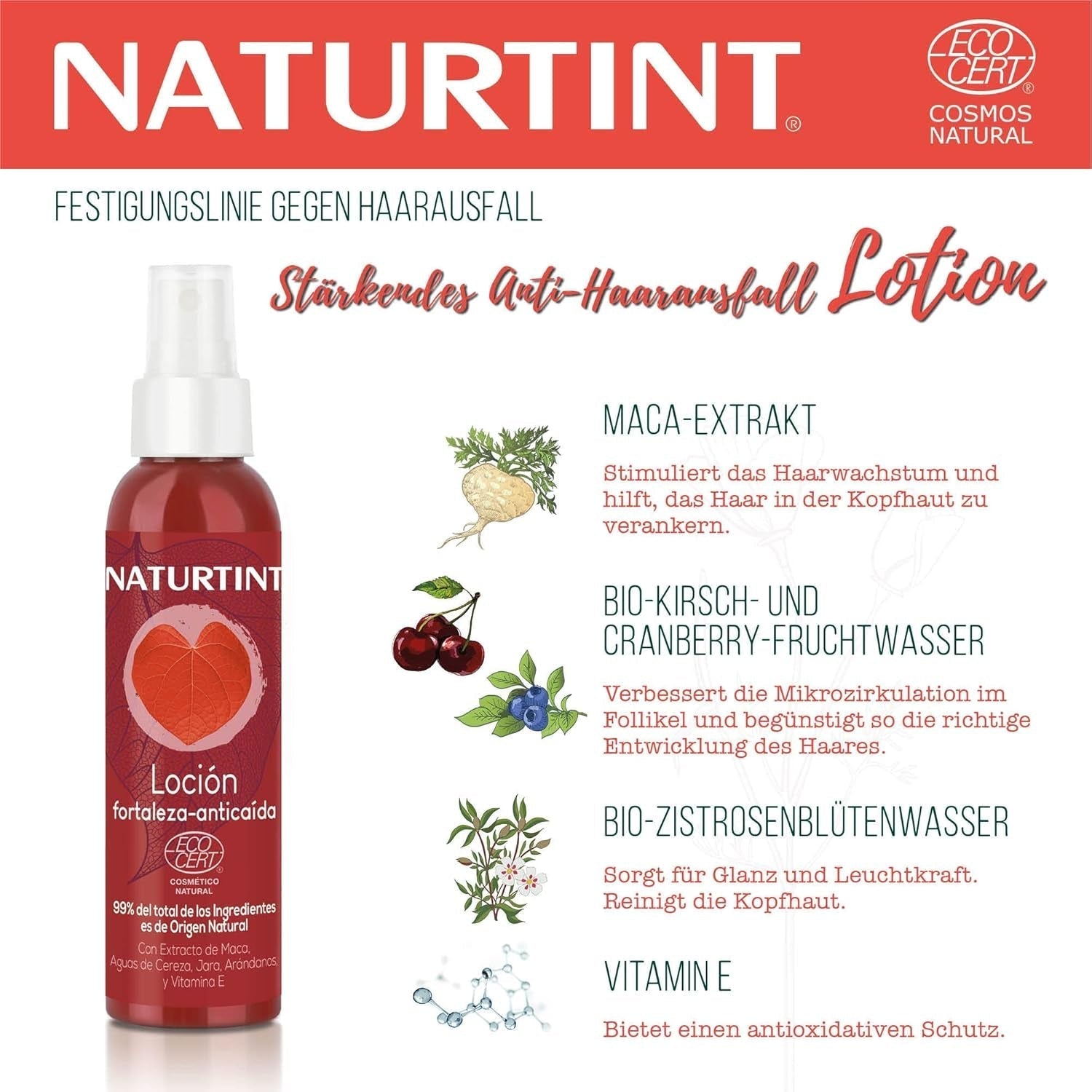 Naturtint, Erősítő krém hajhullás ellen, 125 ml Naturtint hajápoló
